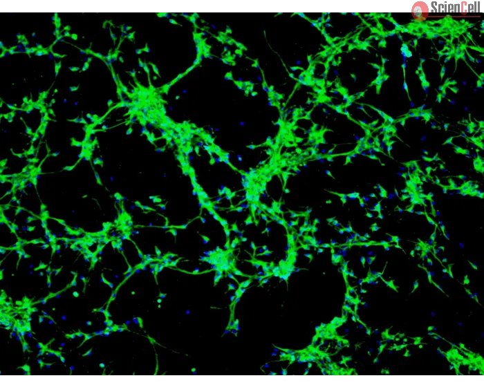 Rat Neurons-ventral spinal cord (RN-vsc) - Immunostaining for β-Tubulin III, 100x.
