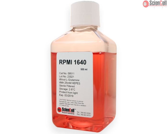 RPMI 1640 without L-Glutamine, with HEPES