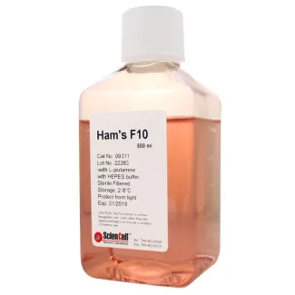 Ham’s F-10 nutrient mix with L-Glutamine and HEPES