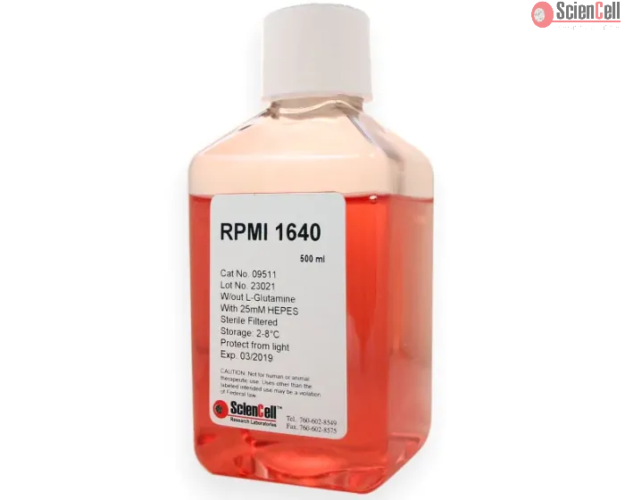 RPMI 1640 without L-Glutamine, with HEPES