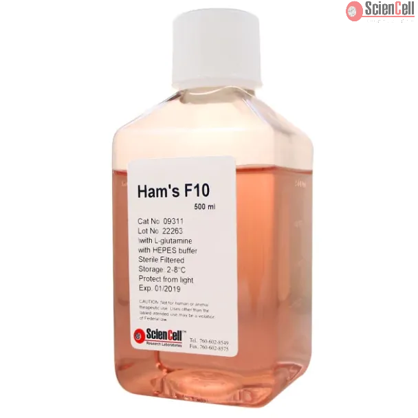 Ham’s F-10 nutrient mix with L-Glutamine and HEPES