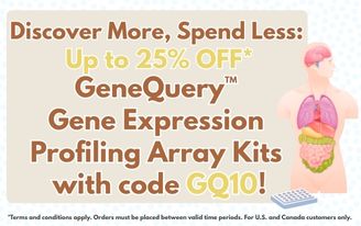 Get Up To 25%  OFF* on Gene Expression Analysis with ScienCell's GeneQuery™ qPCR Arrays!