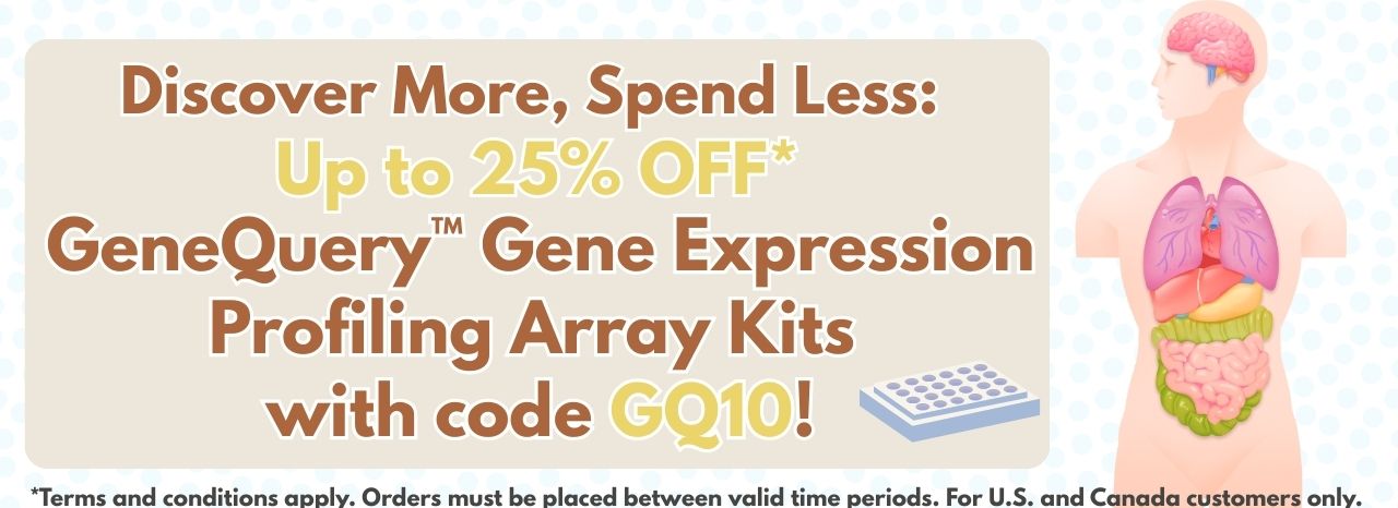 GeneQuery Gene Expression Profiling Array Kits on sale